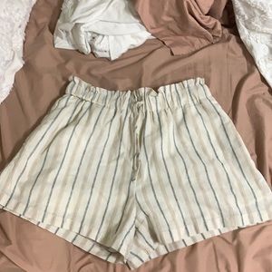 Boutique Patterned Elastic Drawstring Shorts